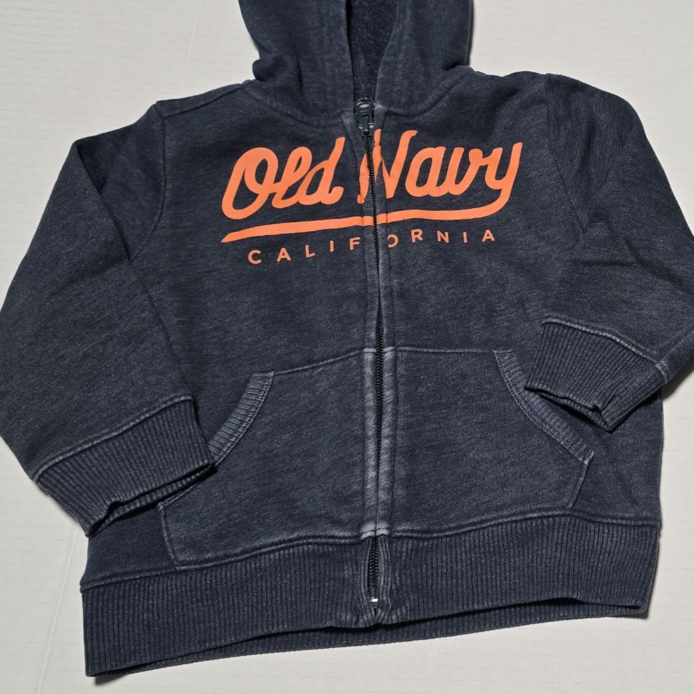 Boys Size 24M-2T Carter's And Old Navy Kids Zip-Up Fleece Hoodie & Pants Bundle - Picture 6 of 11